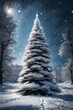 canvas print picture - winter baum schnee weihnachten landschaft -tannen föhre
