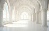 Fototapeta Perspektywa 3d - White Elegant Minimalistic Space