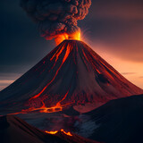Fototapeta Kosmos - volcano eruption volcano