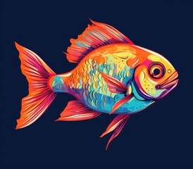 Wall Mural - Exotic fantasy fish