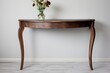 half-moon console table with cabriole legs