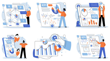 Wall Mural - Analysis tool. Business intelligence. Vector illustration Marketing strategies target specific customer segments The concept user experience influences product design A well-executed strategy leads