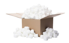 Packing Peanuts On Isolated Background