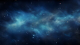 Fototapeta Kosmos - Stars on a Dark Blue Night Sky,  The cosmos filled with countless stars, blue space