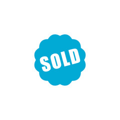 Canvas Print -  Sold sticker icon isolated on transparent background