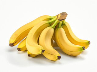 Banana Studio Shot Isolated on Clear Background, Food Photography, Generative AI