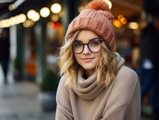 Wall Mural - Young Fashion Hipster Woman