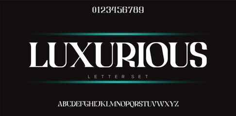 Wall Mural - LUXURIOUS special and original font letter design. modern tech vector logo typeface for company.