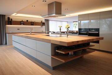 Wall Mural - modern kitchen with island