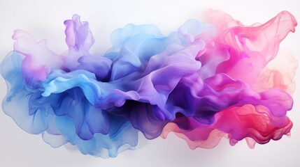 Wall Mural - Isolated rainbow watercolor splash on white background 