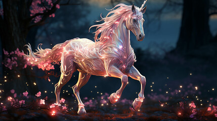 Wall Mural - horse in the night