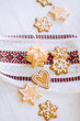 homemade Ukrainian cookies, Christmas, vyshyvanka