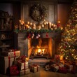 © Juan - fireplace with christmas decorations