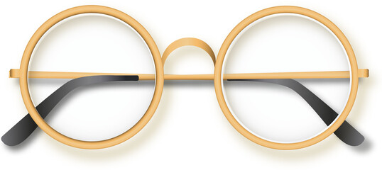 Poster - Round Golden frame glasses