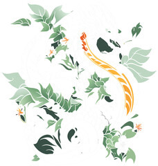 Wall Mural - illustration of a dragon