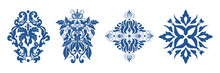 Damask Graphic Vector Elements. 