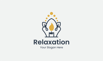 Poster - Meditation candle logo, symbolizing calm in meditation