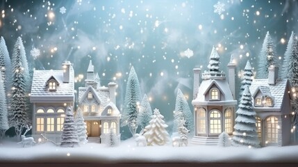 Poster - christmas decorations and toys. new year atmosphere. window at christmas home. landscape abstract ca