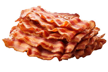 Wall Mural - fried red bacon, isolated