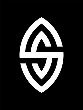SS monogram logo template