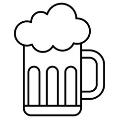 Poster - mug of beer. alcohol drink with foam