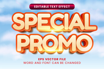 Poster - Special promo 3d editable text effect. Business text style