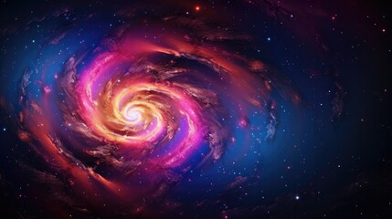 Wall Mural - illustration of spiral galaxy elements
