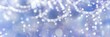 Festive abstract Christmas bokeh light background - blue golden bokeh lights - New Year, Winter, Anniversary, banner, header, panorama