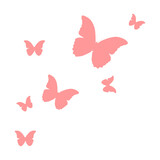 Fototapeta Motyle - Flying Butterflies Shape