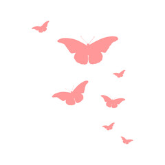 Sticker - Flying Butterflies Shape