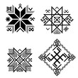 Set of old baltic Folk ancient baltic symbols