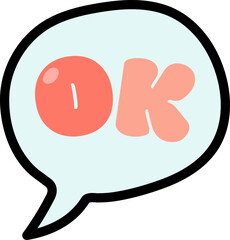 Canvas Print - Ok speech bubble illustration