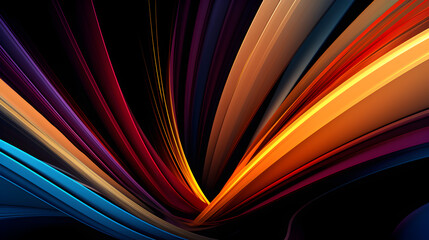 HQ Abstract Energy Flow Colorful Lines Background