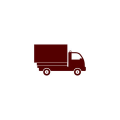 Canvas Print - Small truck icon isolated on transparent background