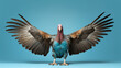 © deniew - country turkey  in flight isolated on blue background