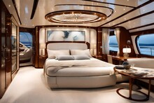 A Dream Catcher Integrated Into The Design Of A Luxury Yacht's Interior, Complementing The Maritime Theme With Elegance And Charm.