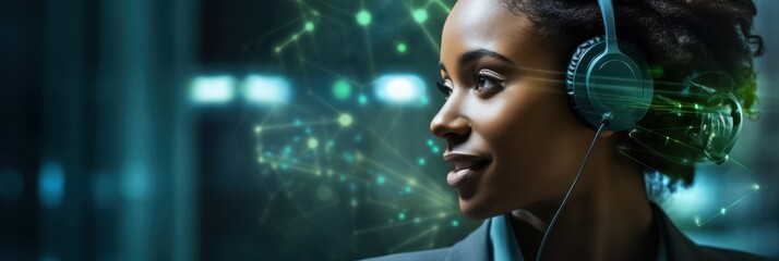 Poster - Using AI chat tools, call center staff excels in customer assistance, emphasizing AI proficiency