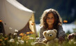 © Yulia - girl with teddy bear in the kids camp