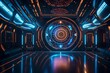A dream catcher artfully integrated into a sci-fi spaceship's interior, showcasing the fusion of traditional symbolism with futuristic design elements.