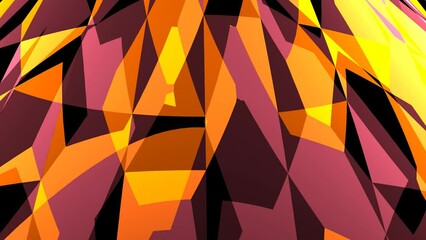 Poster - Abstract colorful polygonal geometric background animation