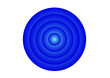 symmetrische anordnung von zentral gestapelten blauen kreisen, modernes abstraktes design, 3D,