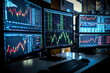 Display of Stock market quotes on the computer monitors