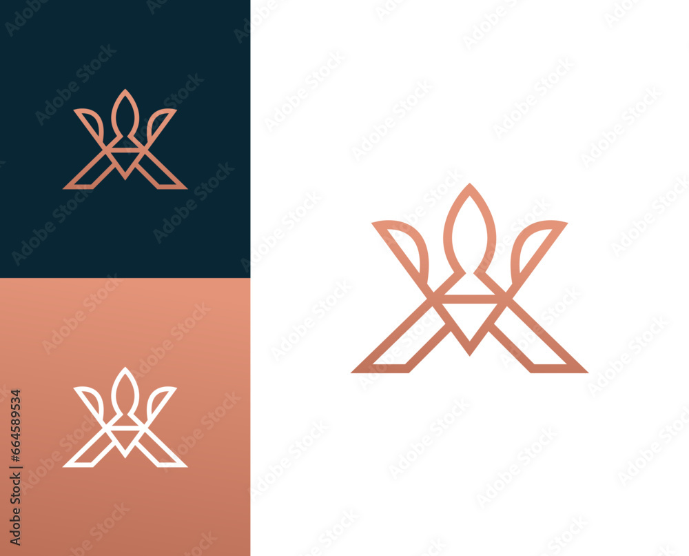 Combination letter M with Crown logo design vector illustration Stock ...