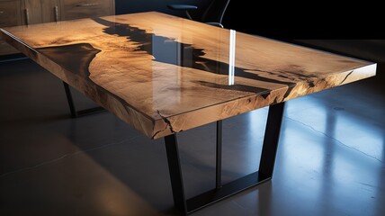 Wall Mural - large modern, cool epoxy resin table