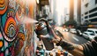 © OKAN - The street artist turns the city wall into a colorful canvas.