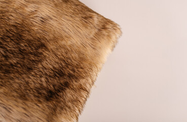 fur blanket close up