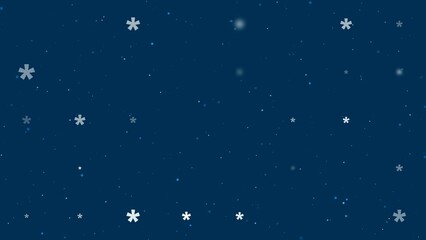 Poster - Template animation of evenly spaced multiply symbols of different sizes and opacity. Animation of transparency and size. Seamless looped 4k animation on dark blue background with stars