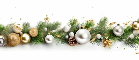 christmas decoration on white background, christmas background