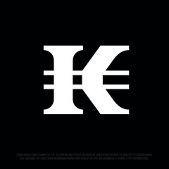 Wall Mural - Modern professional logo in the shape of the letter K. Exclusive K shape