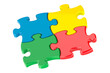 Autism colour puzzles. 3D rendering isolated on transparent background